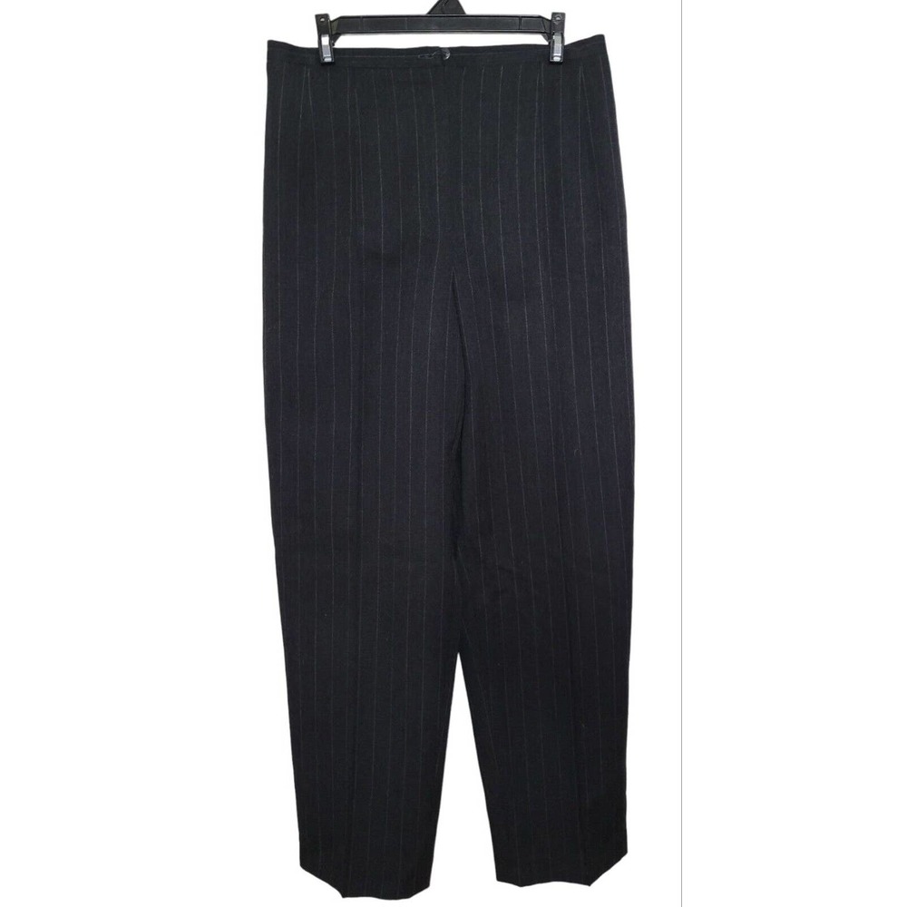 Vintage 100% Wool Harve Bernard By Bernard Holtzman Size 12 Gray Pinstripe Pants